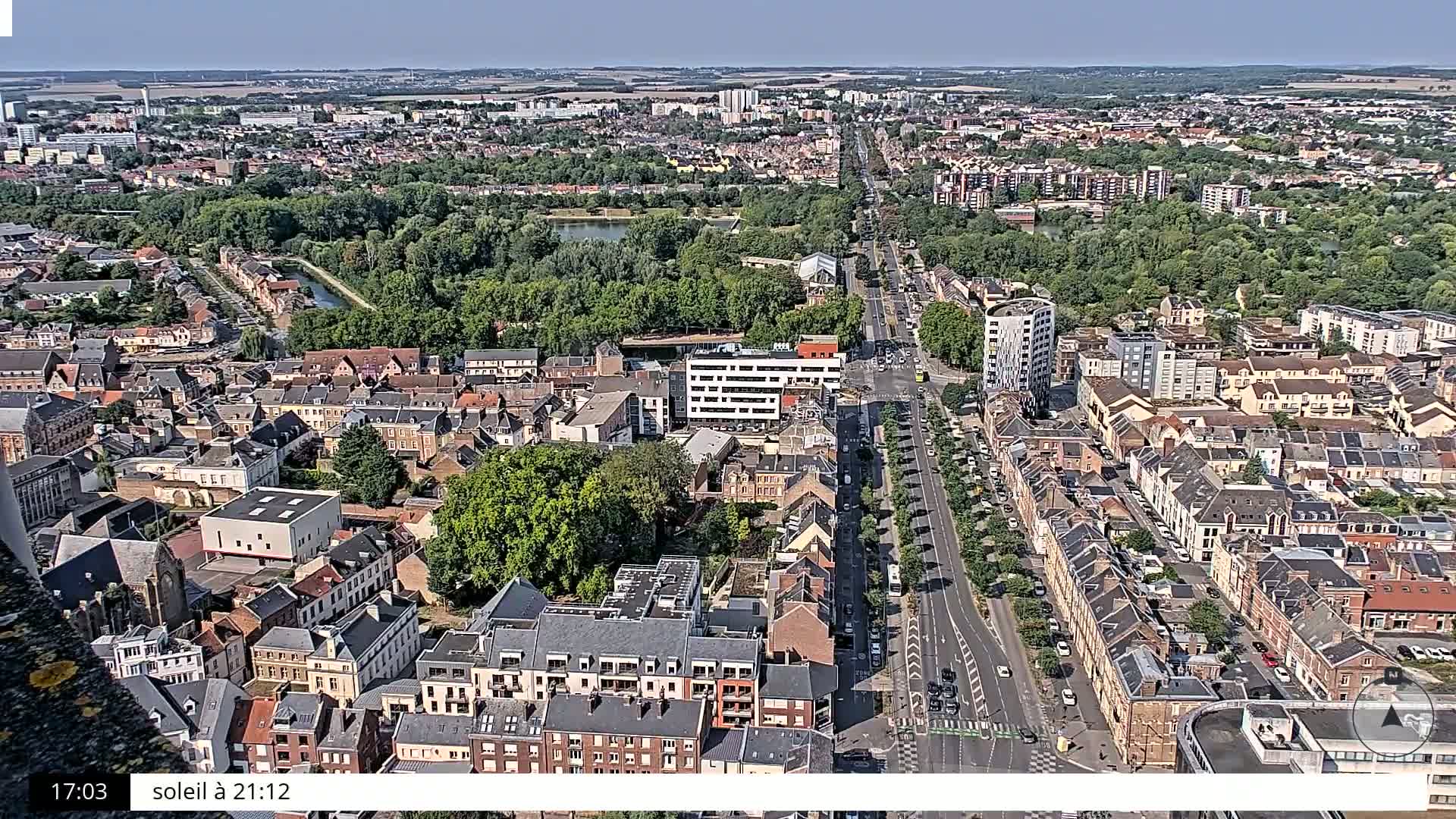 Amiens City Skyline 360 Live Cam- Amiens, Somme, Hauts-de-France, France