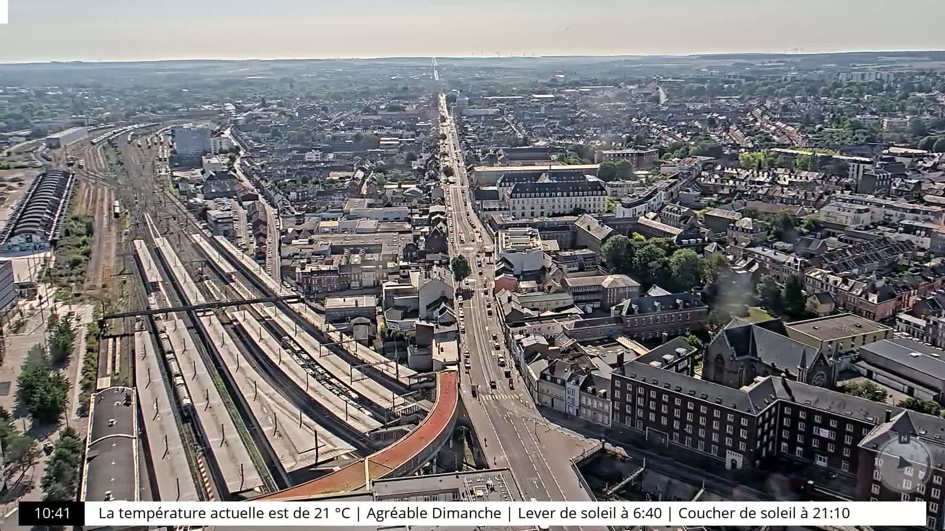 Amiens City Skyline 360 Live Cam- Amiens, Somme, Hauts-de-France, France