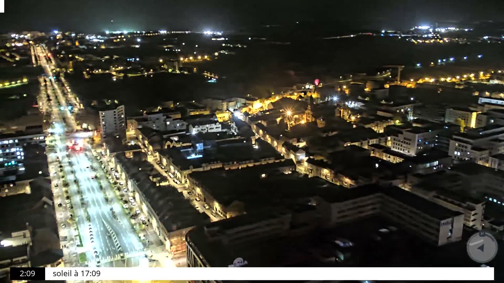 Amiens City Skyline 360 Live Cam- Amiens, Somme, Hauts-de-France, France