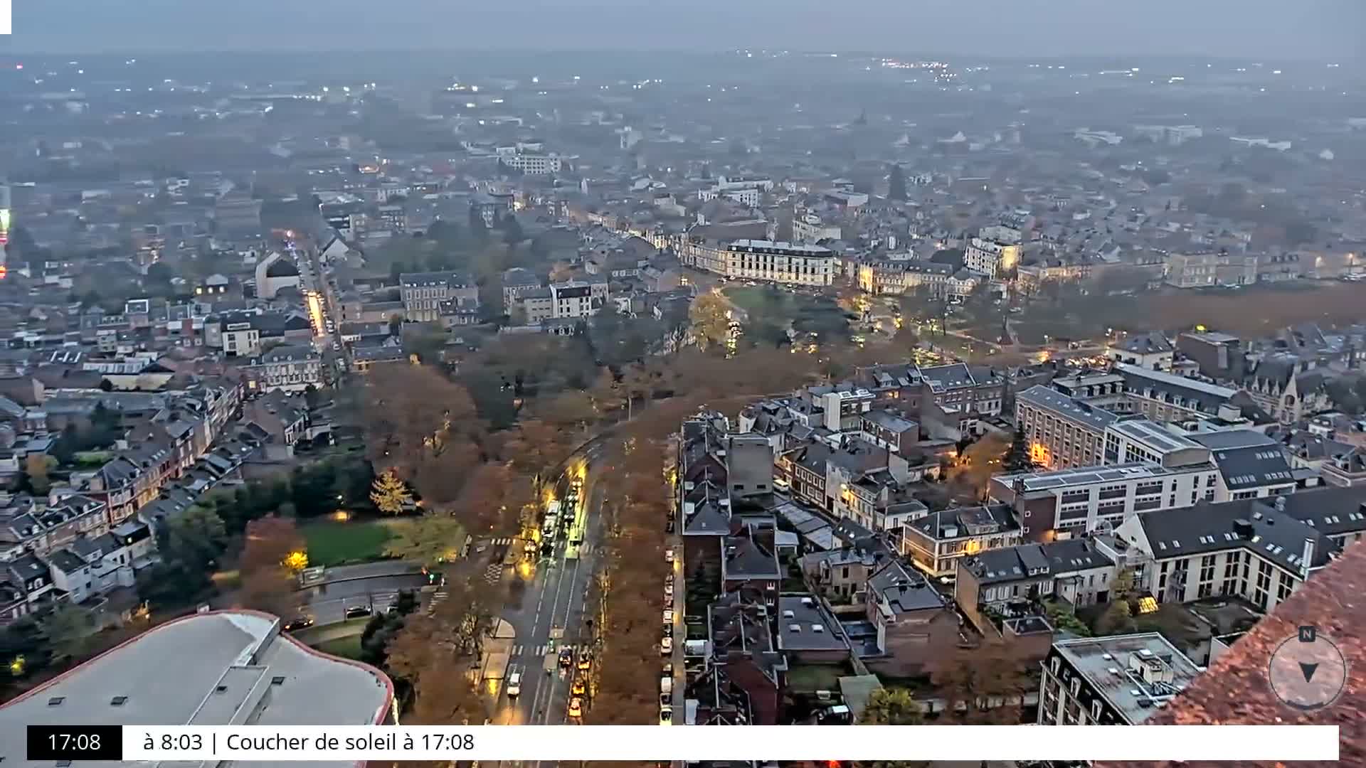 Amiens City Skyline 360 Live Cam- Amiens, Somme, Hauts-de-France, France