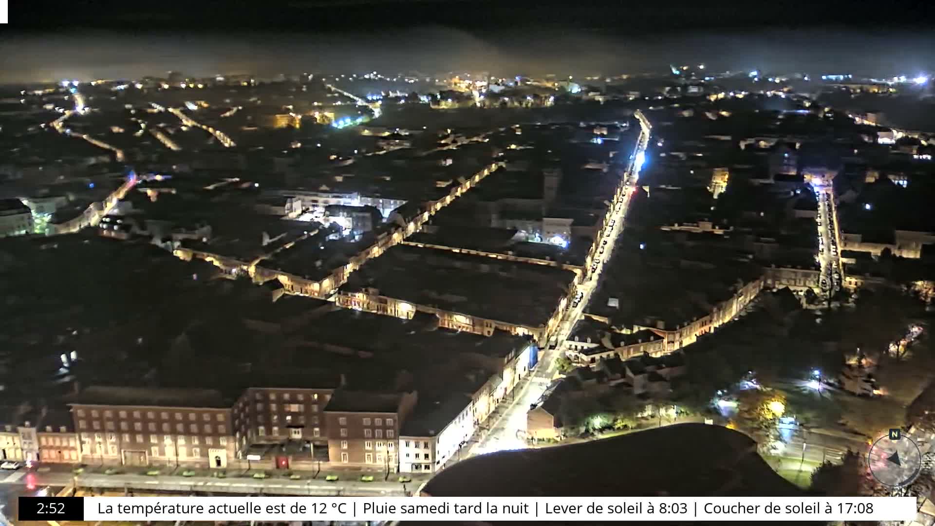 Amiens City Skyline 360 Live Cam- Amiens, Somme, Hauts-de-France, France