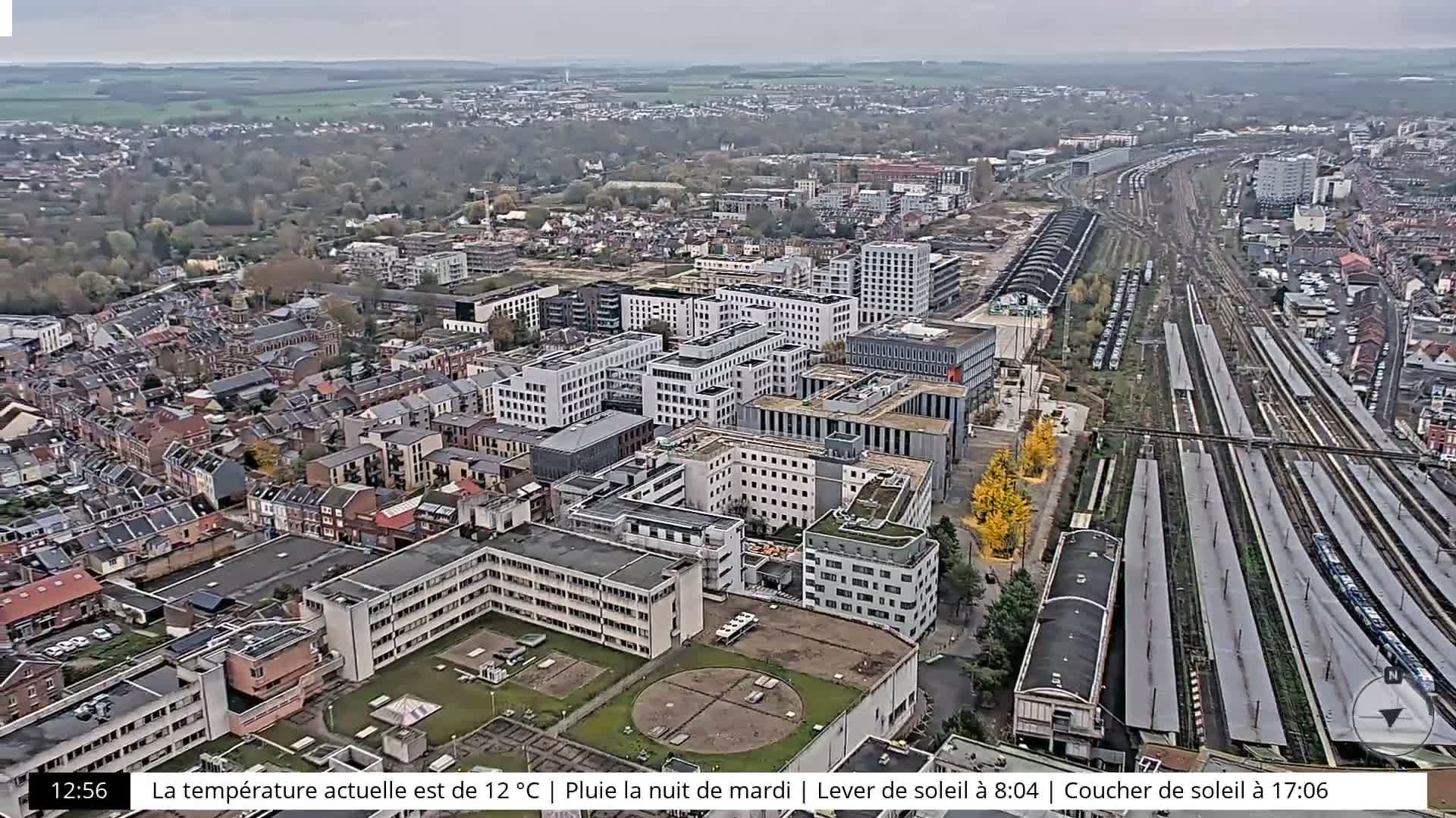Amiens City Skyline 360 Live Cam- Amiens, Somme, Hauts-de-France, France