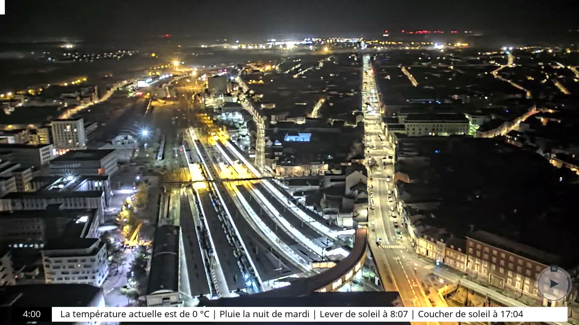 Amiens City Skyline 360 Live Cam- Amiens, Somme, Hauts-de-France, France