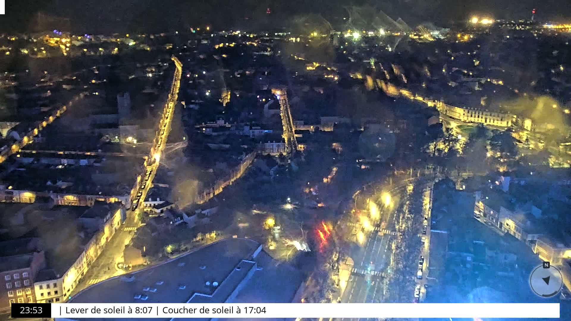 Amiens City Skyline 360 Live Cam- Amiens, Somme, Hauts-de-France, France