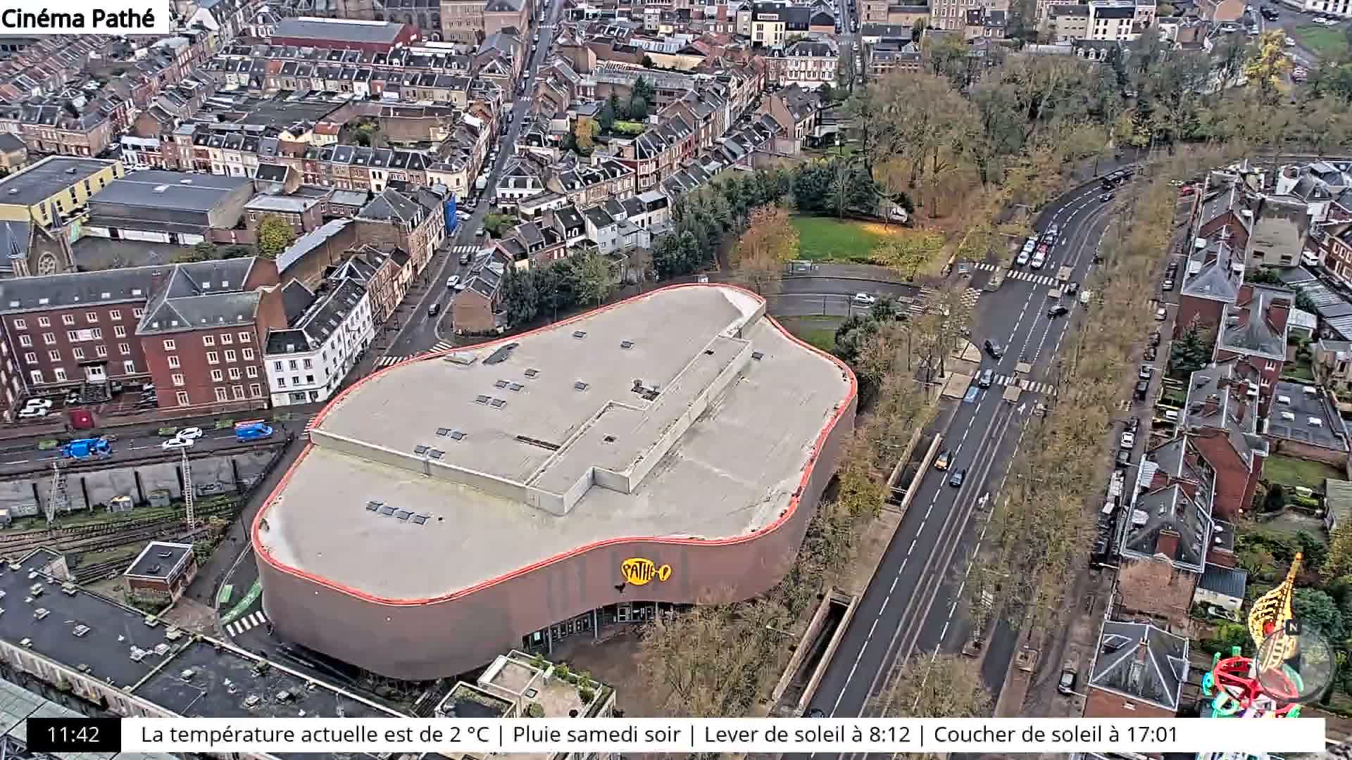 Amiens City Skyline 360 Live Cam- Amiens, Somme, Hauts-de-France, France