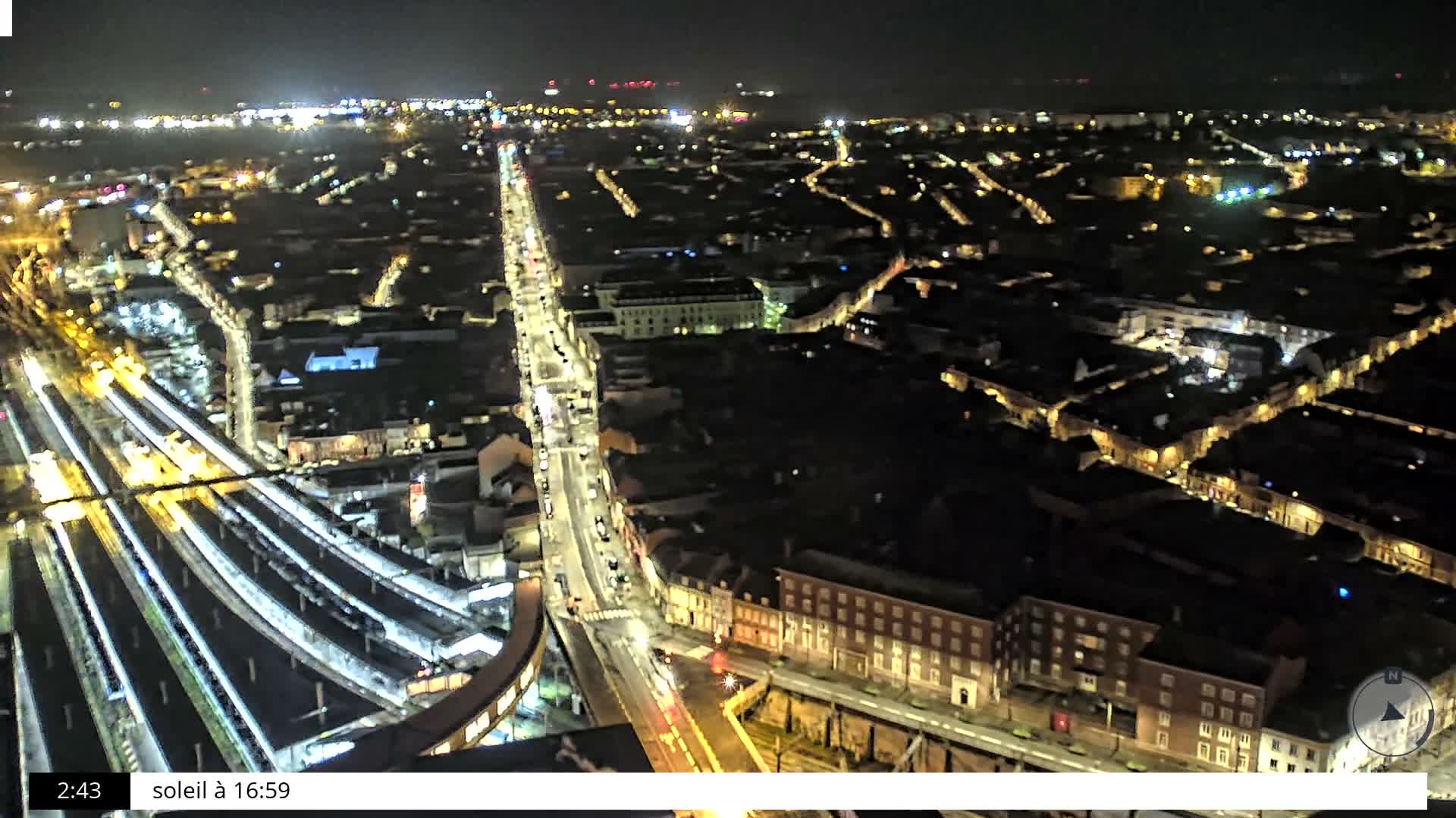 Amiens City Skyline 360 Live Cam- Amiens, Somme, Hauts-de-France, France