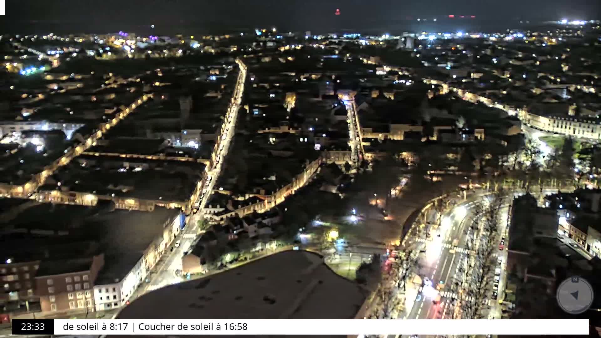 Amiens City Skyline 360 Live Cam- Amiens, Somme, Hauts-de-France, France