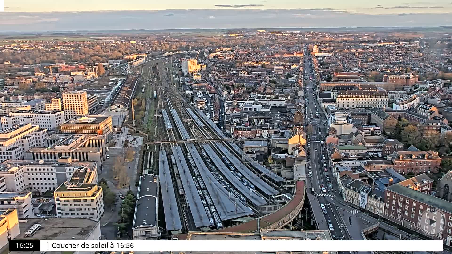 Amiens City Skyline 360 Live Cam- Amiens, Somme, Hauts-de-France, France