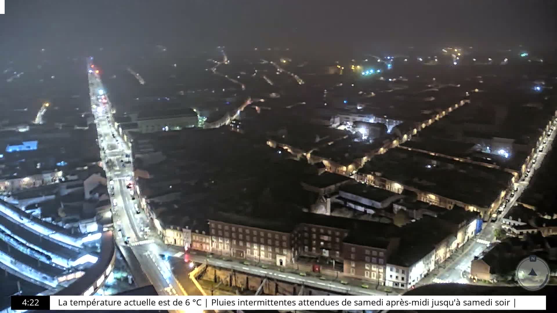 Amiens City Skyline 360 Live Cam- Amiens, Somme, Hauts-de-France, France