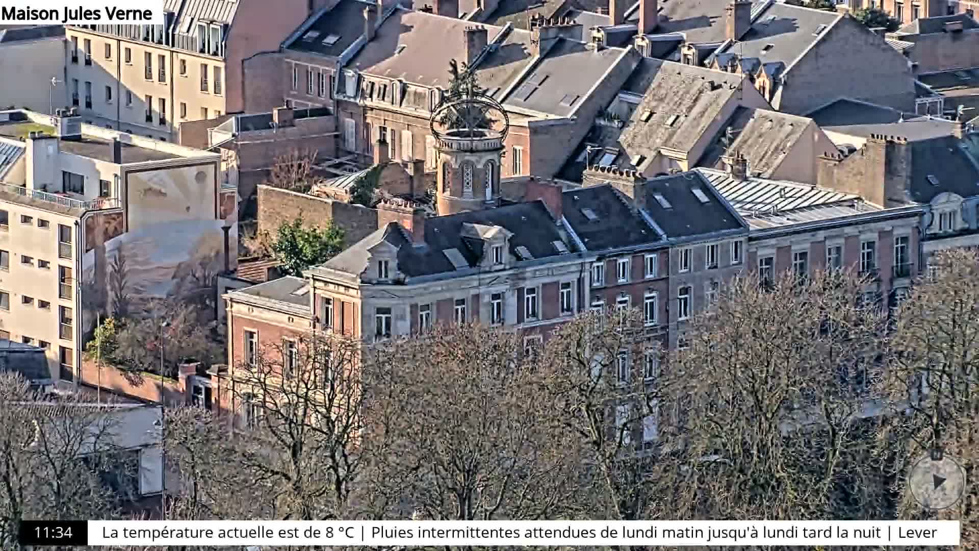 Amiens City Skyline 360 Live Cam- Amiens, Somme, Hauts-de-France, France