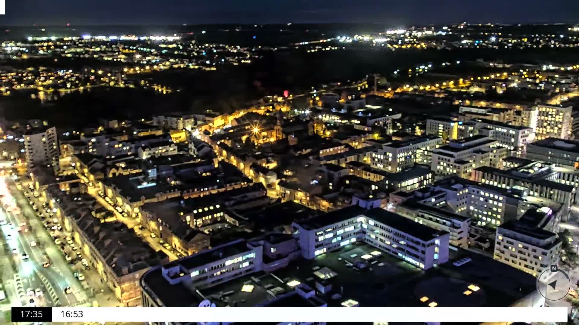 Amiens City Skyline 360 Live Cam- Amiens, Somme, Hauts-de-France, France