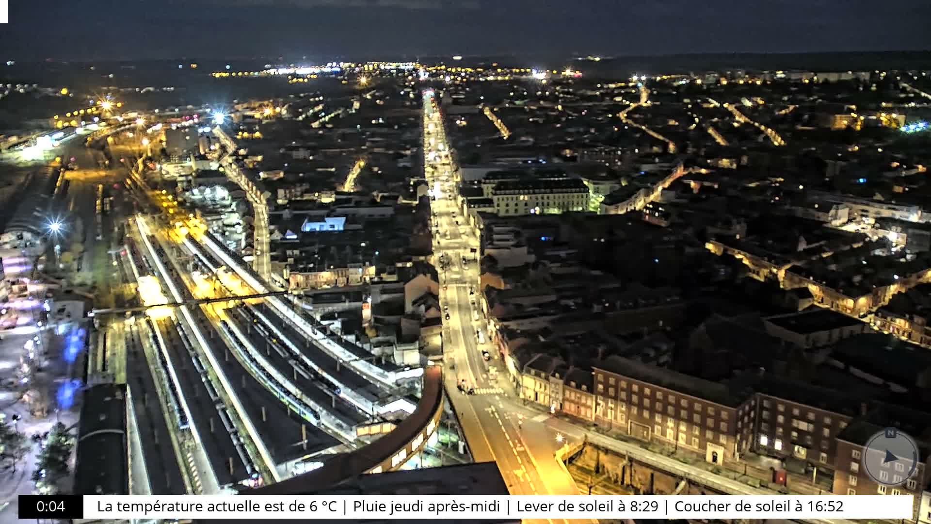 Amiens City Skyline 360 Live Cam- Amiens, Somme, Hauts-de-France, France