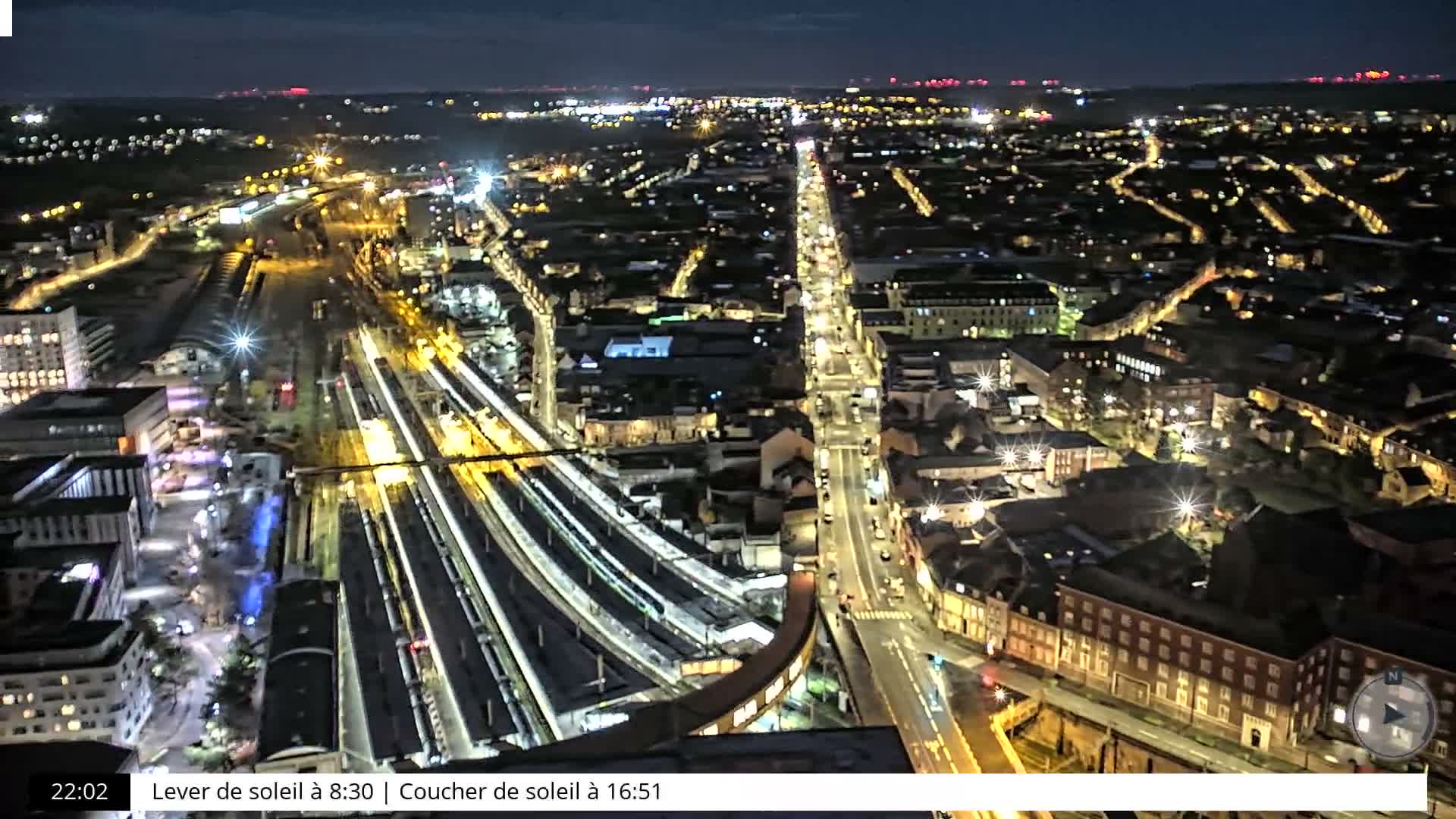 Amiens City Skyline 360 Live Cam- Amiens, Somme, Hauts-de-France, France