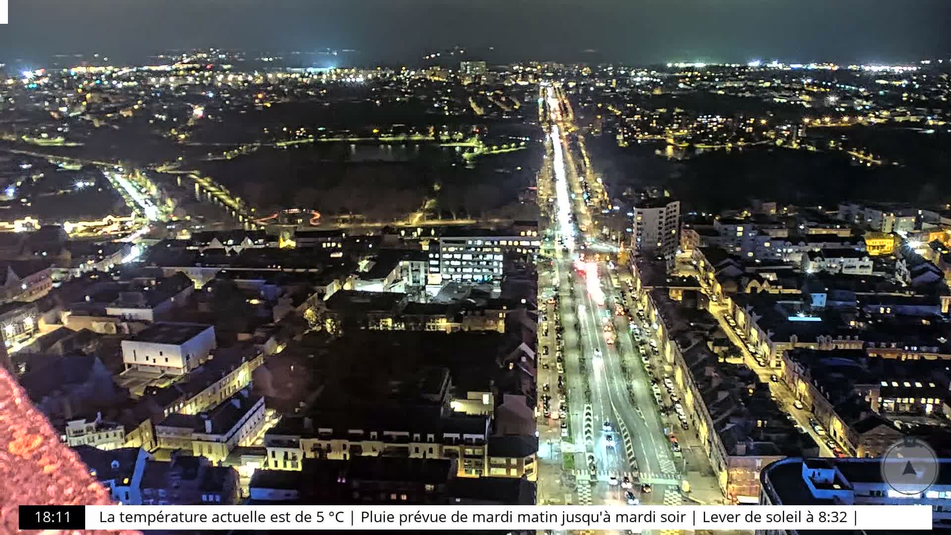 Amiens City Skyline 360 Live Cam- Amiens, Somme, Hauts-de-France, France