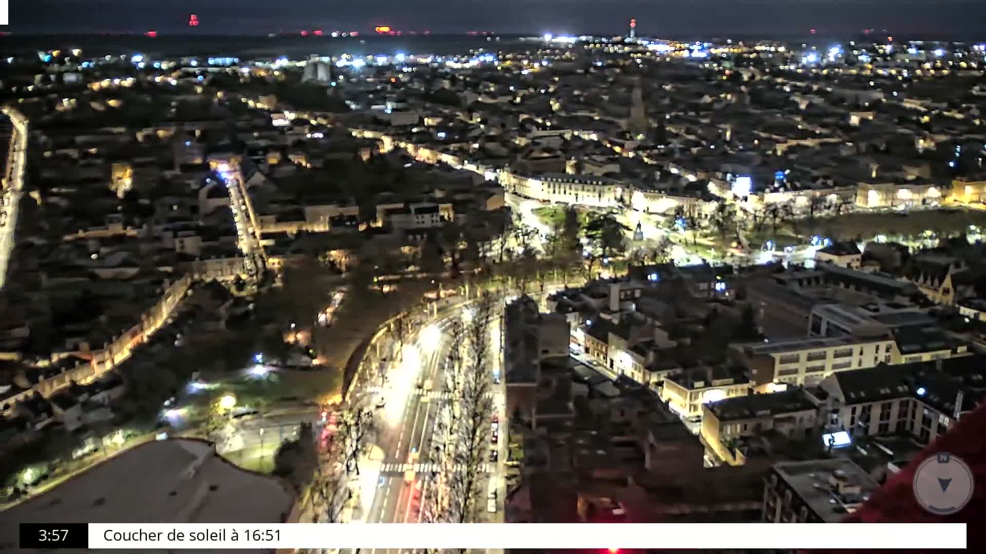 Amiens City Skyline 360 Live Cam- Amiens, Somme, Hauts-de-France, France