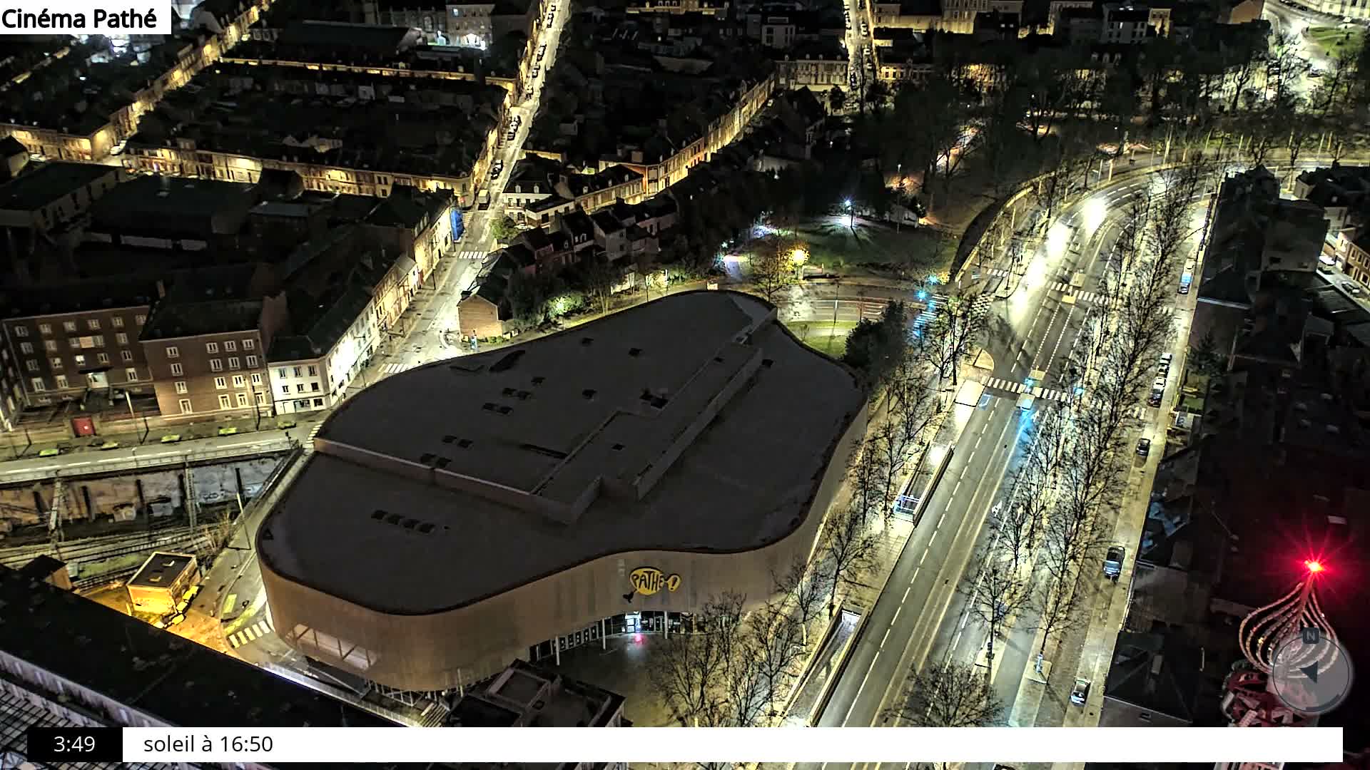 Amiens City Skyline 360 Live Cam- Amiens, Somme, Hauts-de-France, France