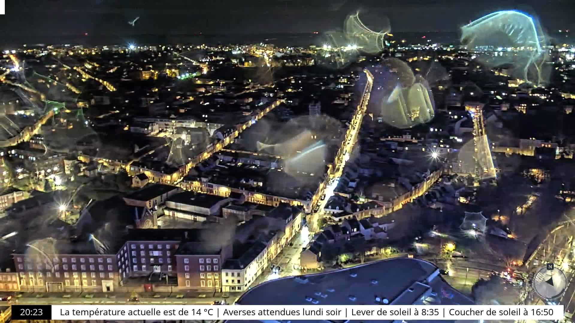 Amiens City Skyline 360 Live Cam- Amiens, Somme, Hauts-de-France, France