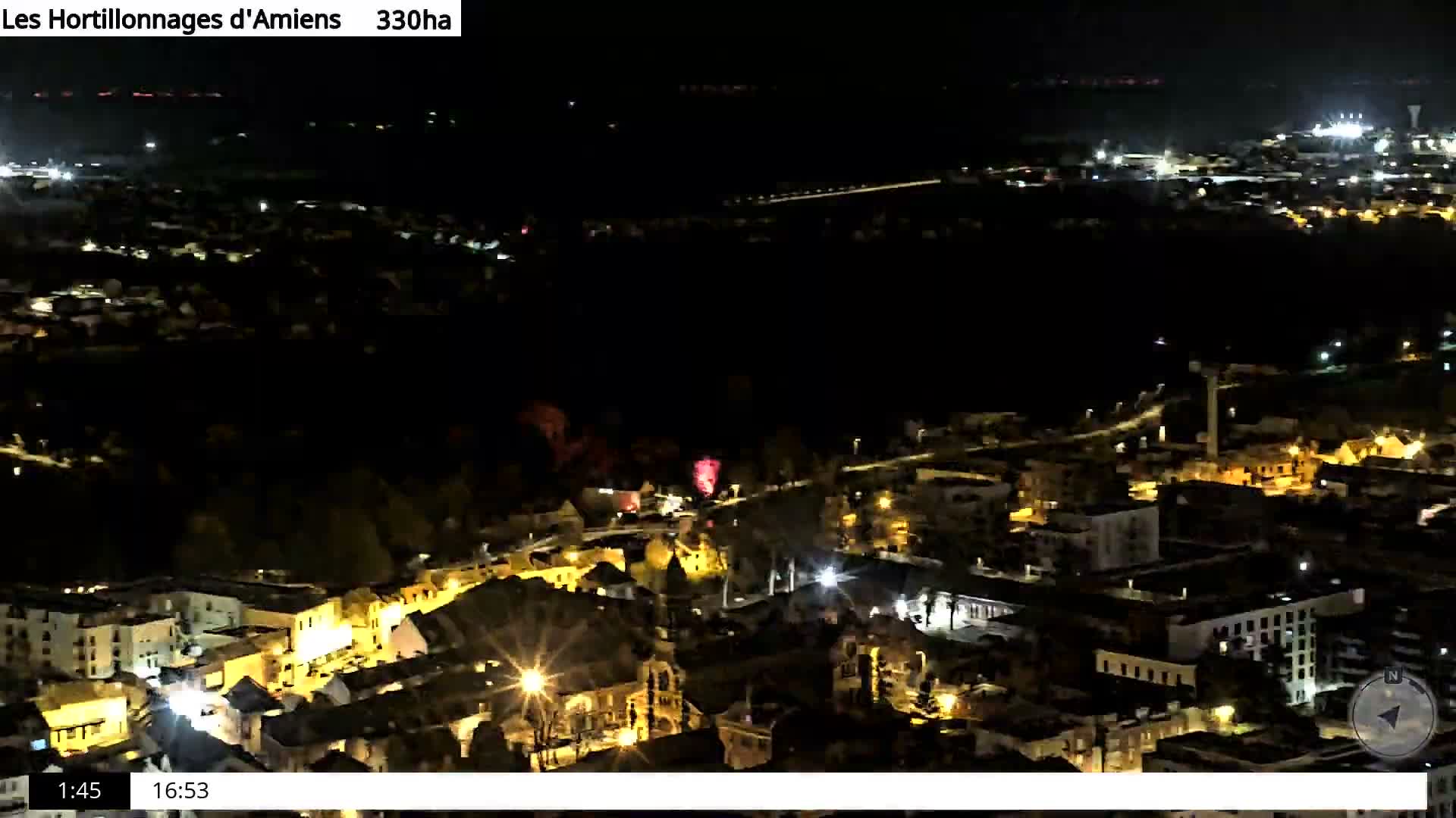 Amiens City Skyline 360 Live Cam- Amiens, Somme, Hauts-de-France, France