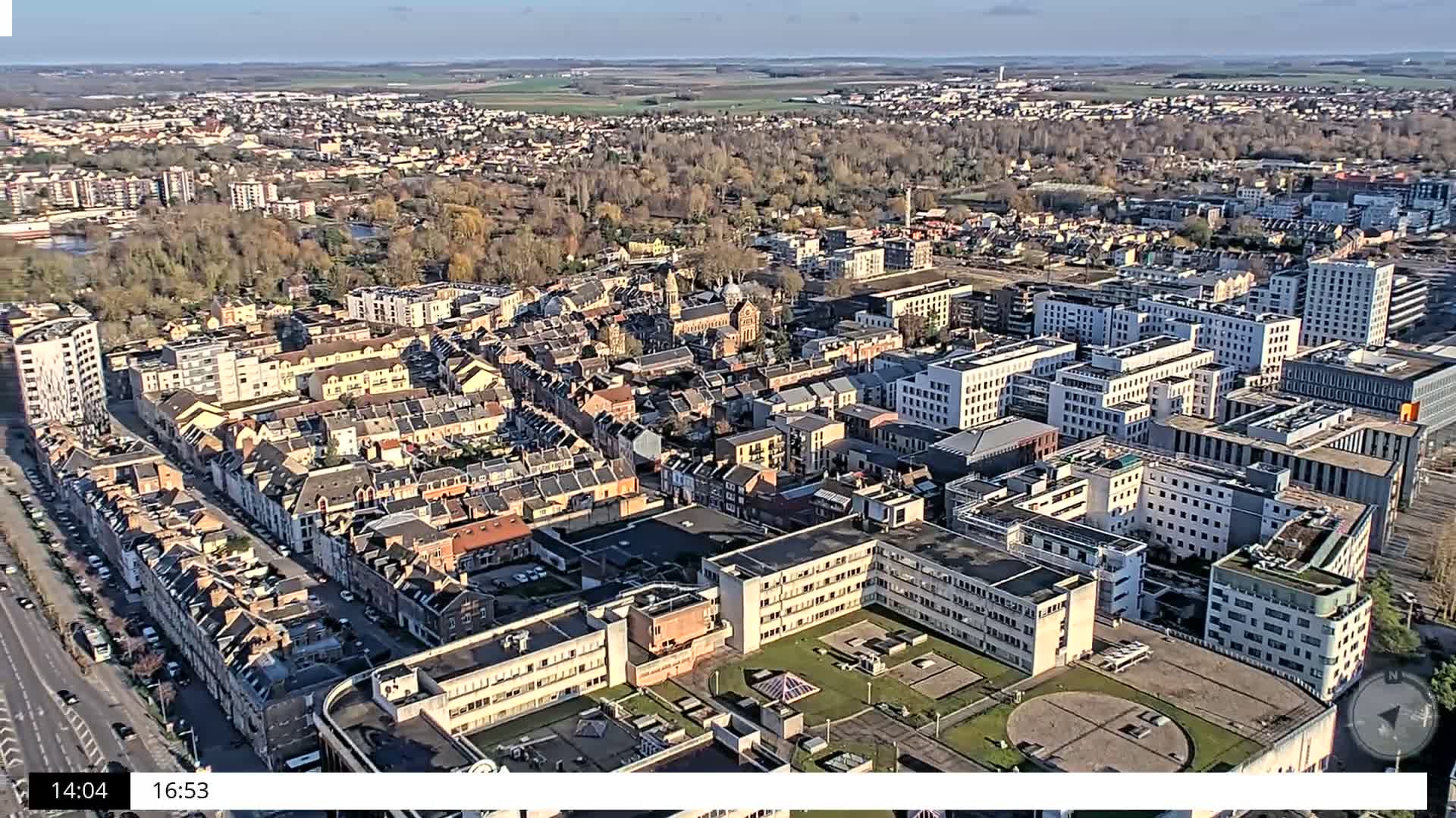 Amiens City Skyline 360 Live Cam- Amiens, Somme, Hauts-de-France, France