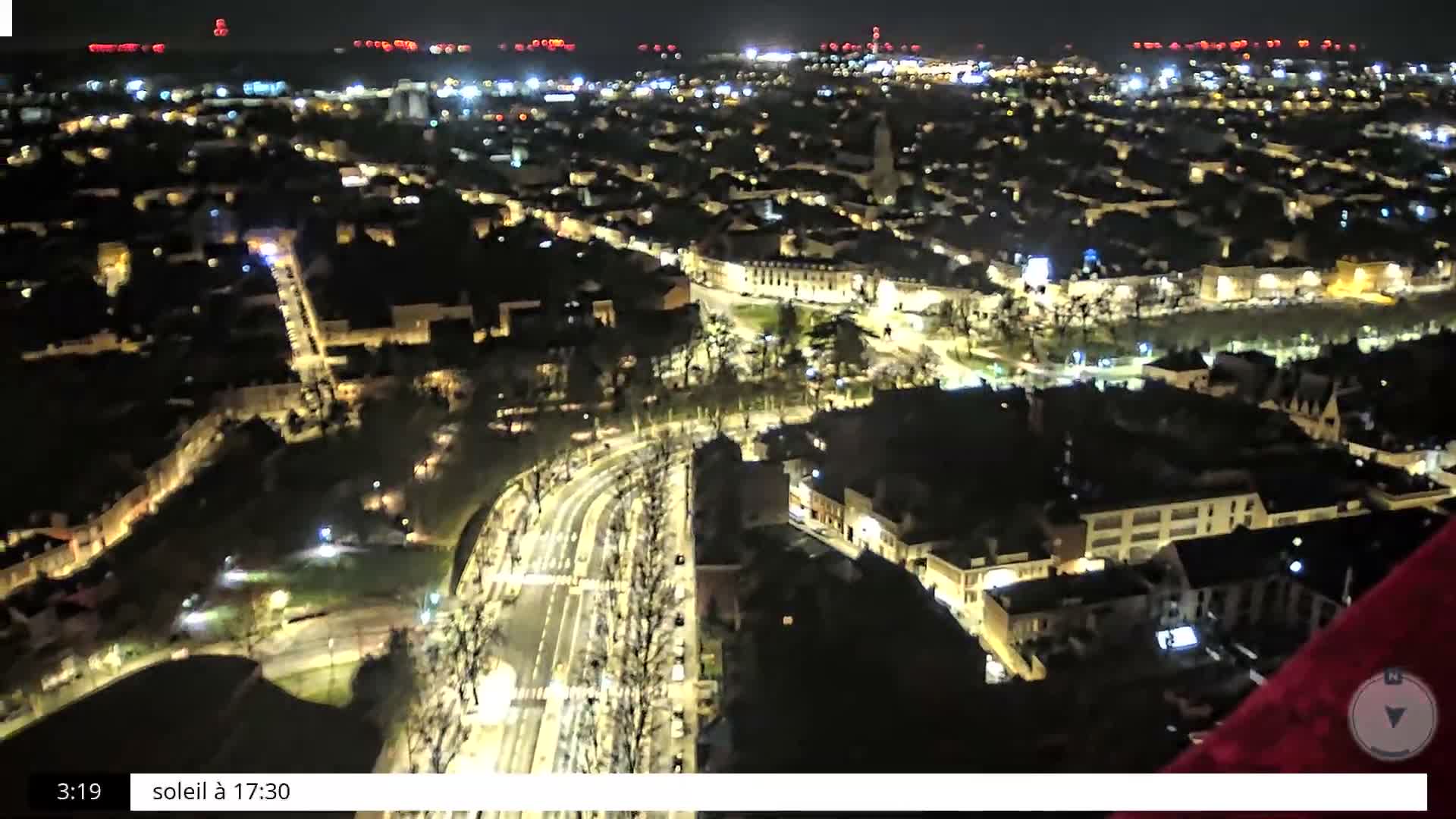 Amiens City Skyline 360 Live Cam- Amiens, Somme, Hauts-de-France, France