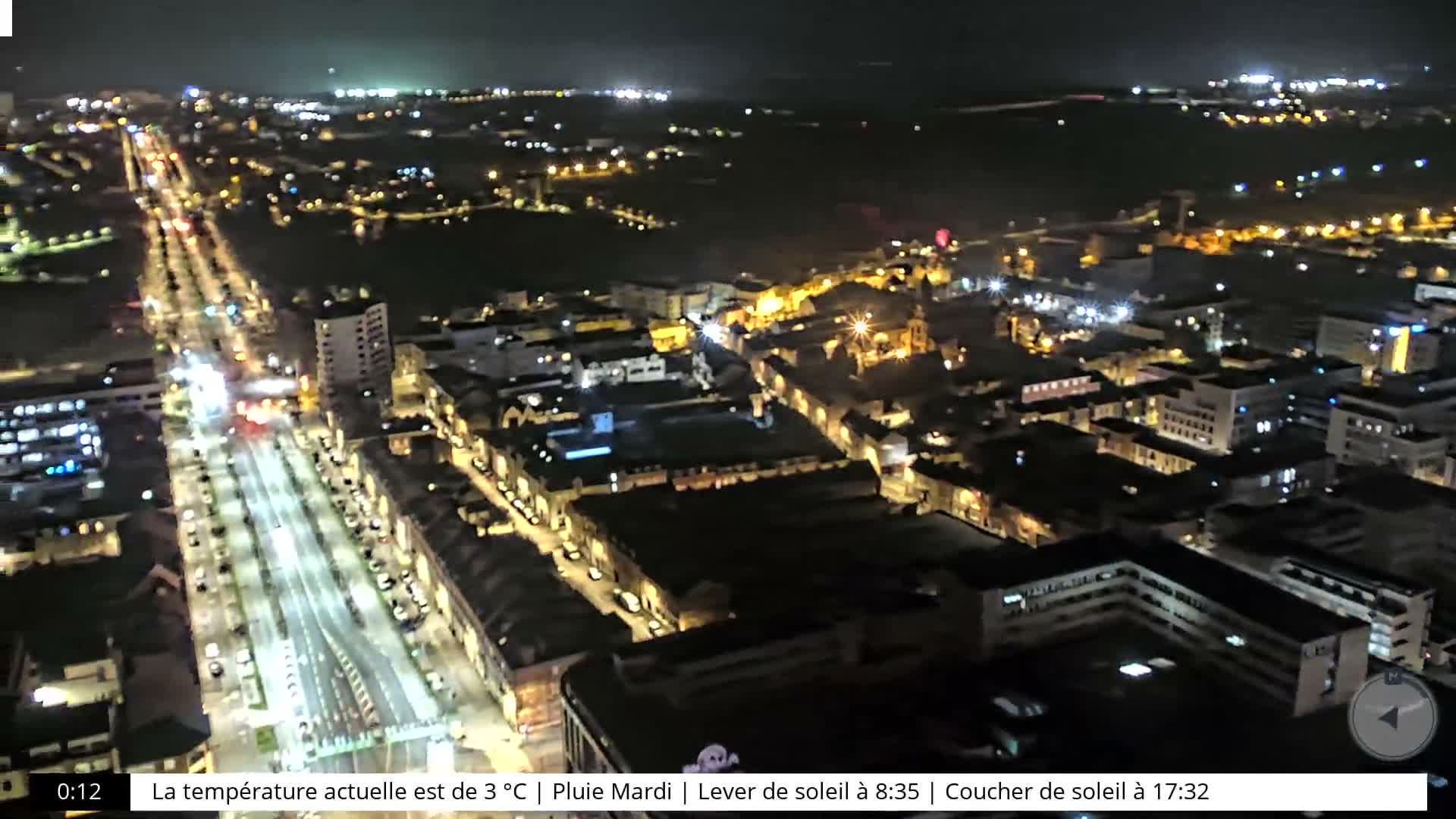 Amiens City Skyline 360 Live Cam- Amiens, Somme, Hauts-de-France, France