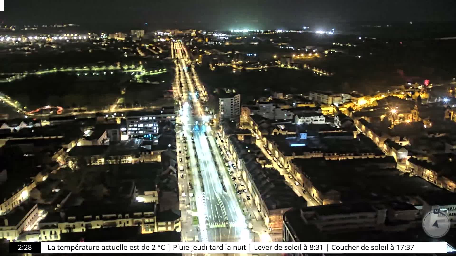 Amiens City Skyline 360 Live Cam- Amiens, Somme, Hauts-de-France, France