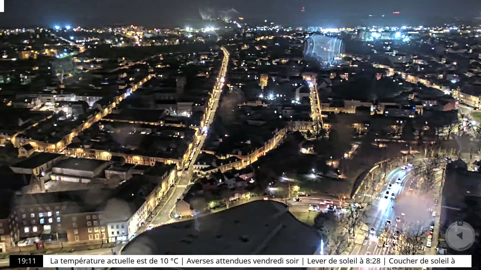 Amiens City Skyline 360 Live Cam- Amiens, Somme, Hauts-de-France, France