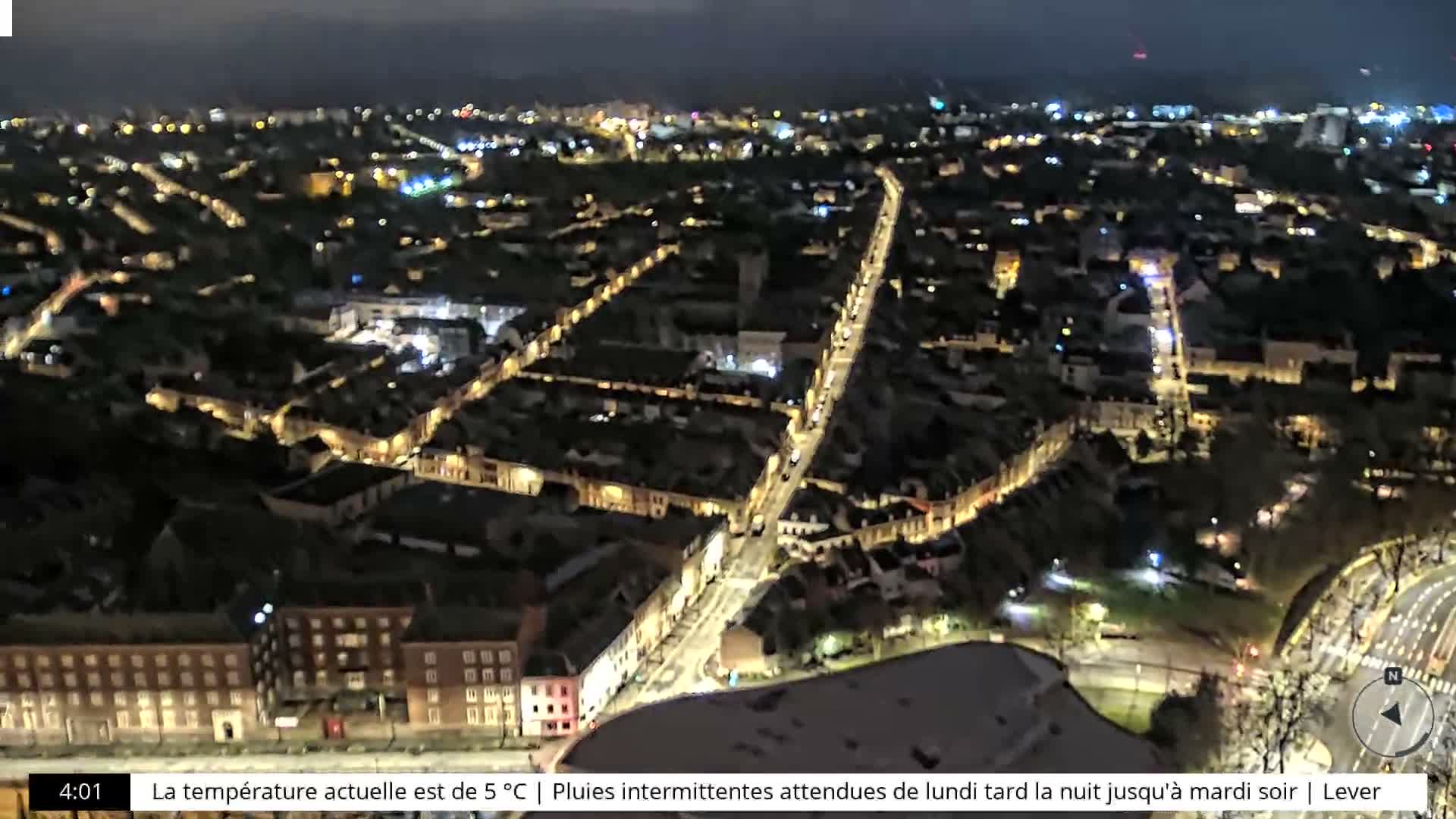 Amiens City Skyline 360 Live Cam- Amiens, Somme, Hauts-de-France, France