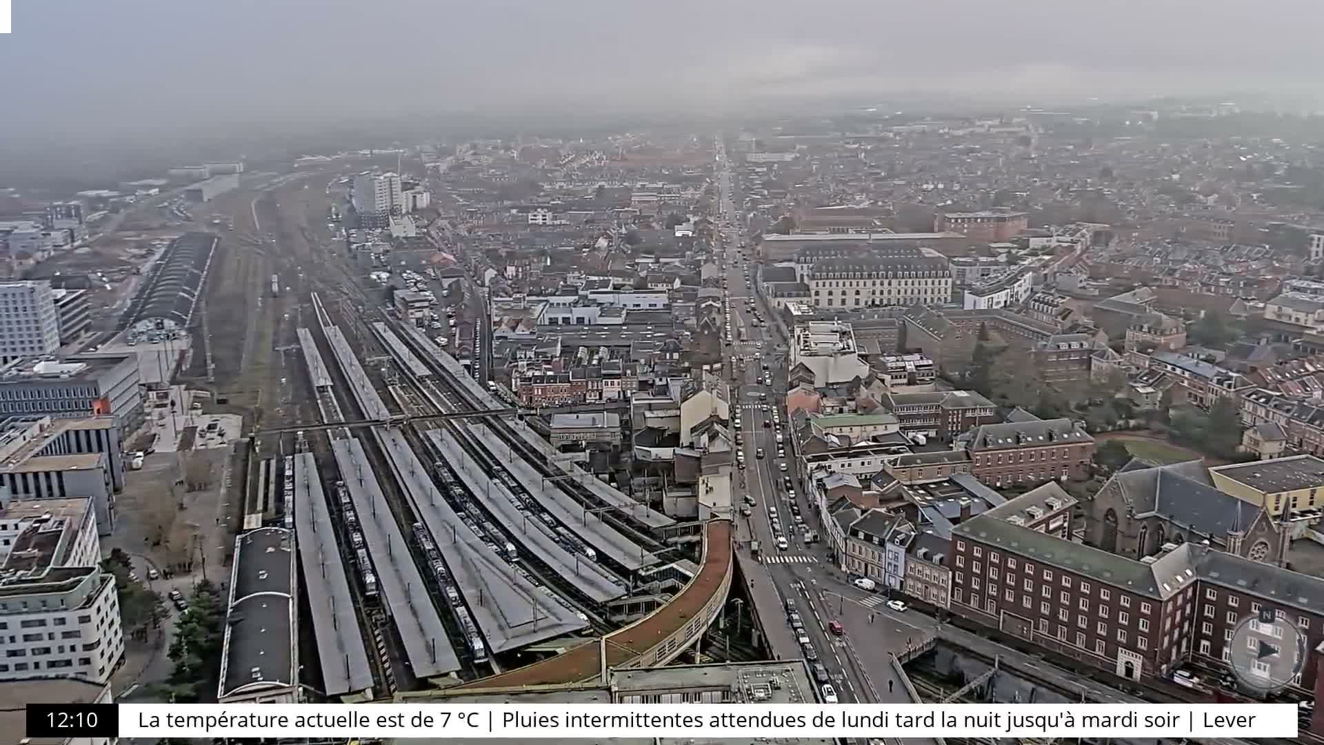 Amiens City Skyline 360 Live Cam- Amiens, Somme, Hauts-de-France, France