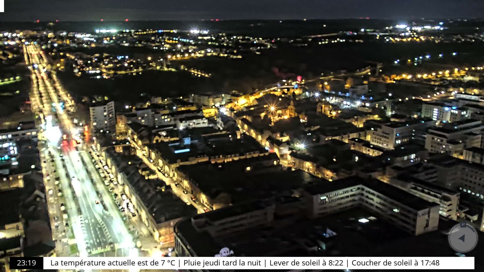 Amiens City Skyline 360 Live Cam- Amiens, Somme, Hauts-de-France, France