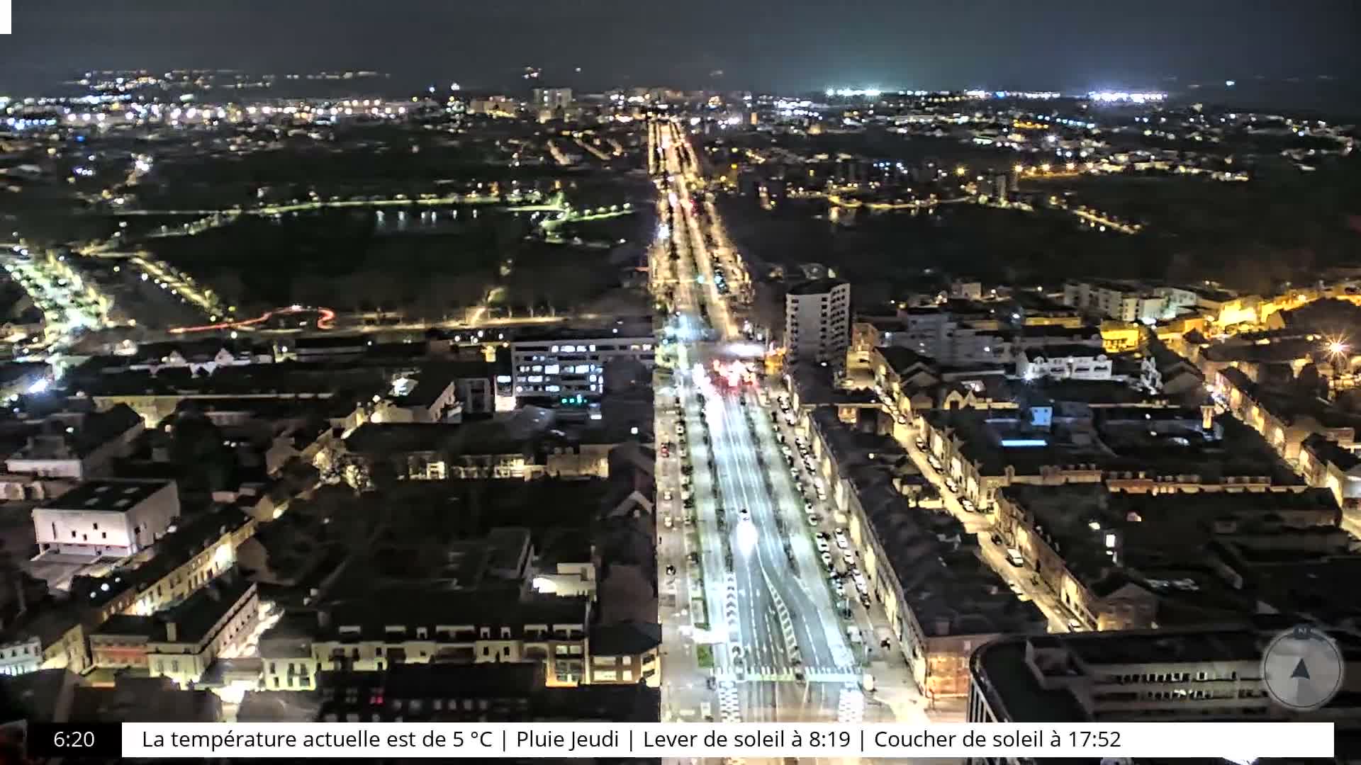 Amiens City Skyline 360 Live Cam- Amiens, Somme, Hauts-de-France, France