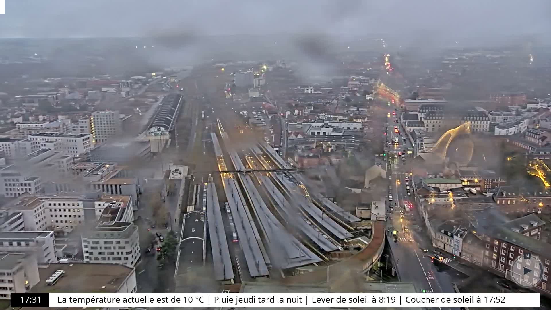 Amiens City Skyline 360 Live Cam- Amiens, Somme, Hauts-de-France, France