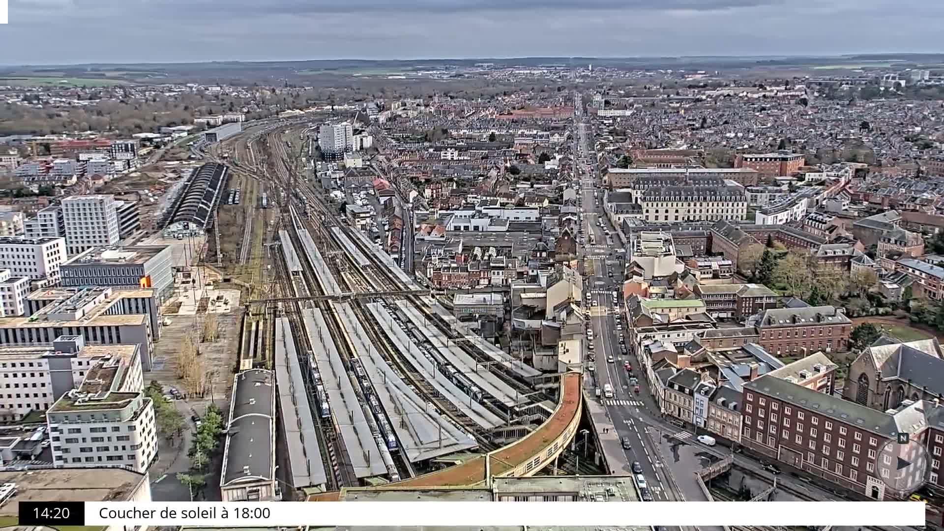 Amiens City Skyline 360 Live Cam- Amiens, Somme, Hauts-de-France, France