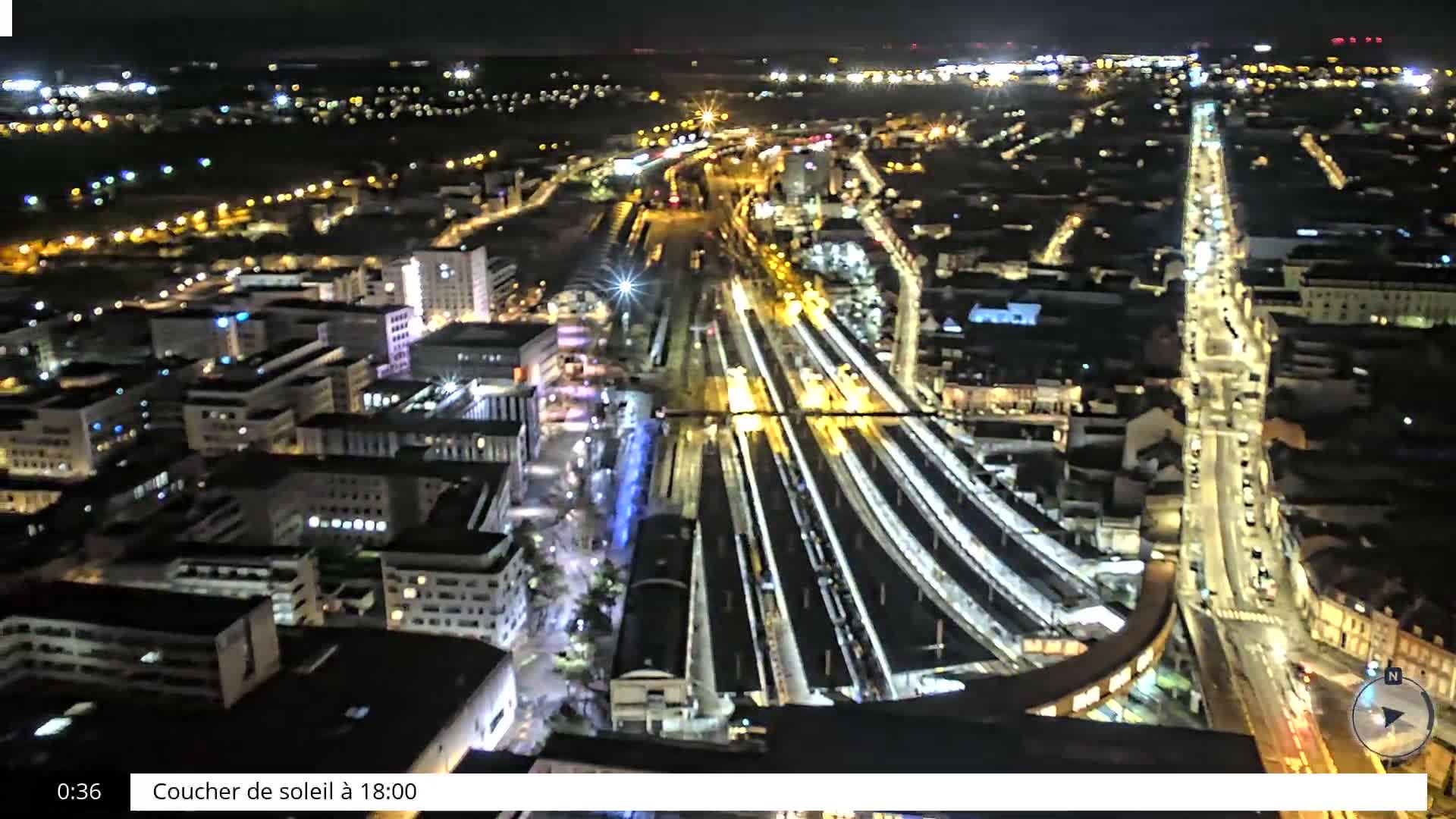 Amiens City Skyline 360 Live Cam- Amiens, Somme, Hauts-de-France, France