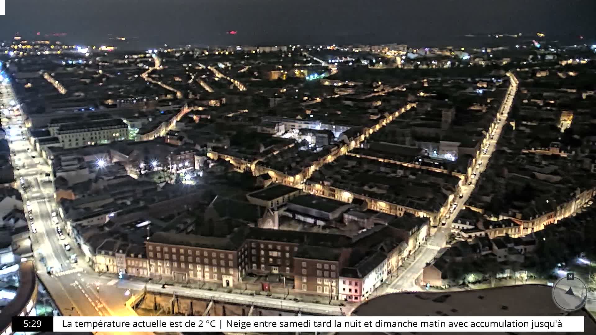 Amiens City Skyline 360 Live Cam- Amiens, Somme, Hauts-de-France, France