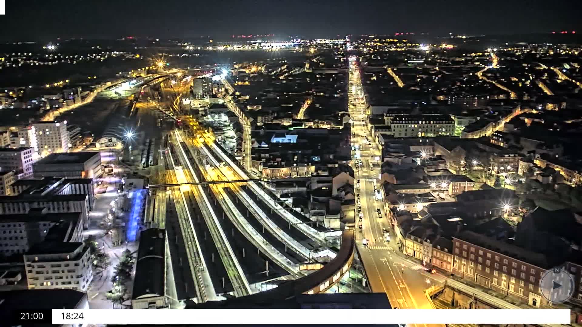 Amiens City Skyline 360 Live Cam- Amiens, Somme, Hauts-de-France, France