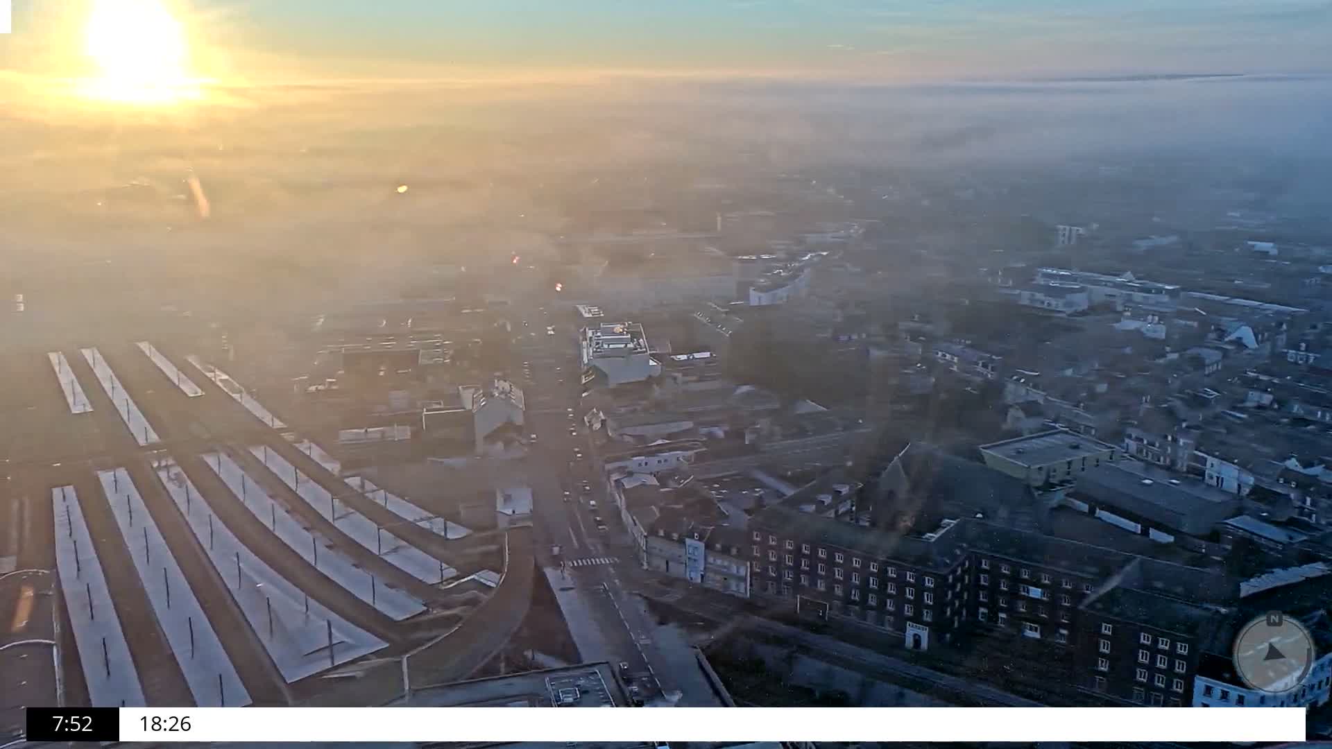 Amiens City Skyline 360 Live Cam- Amiens, Somme, Hauts-de-France, France