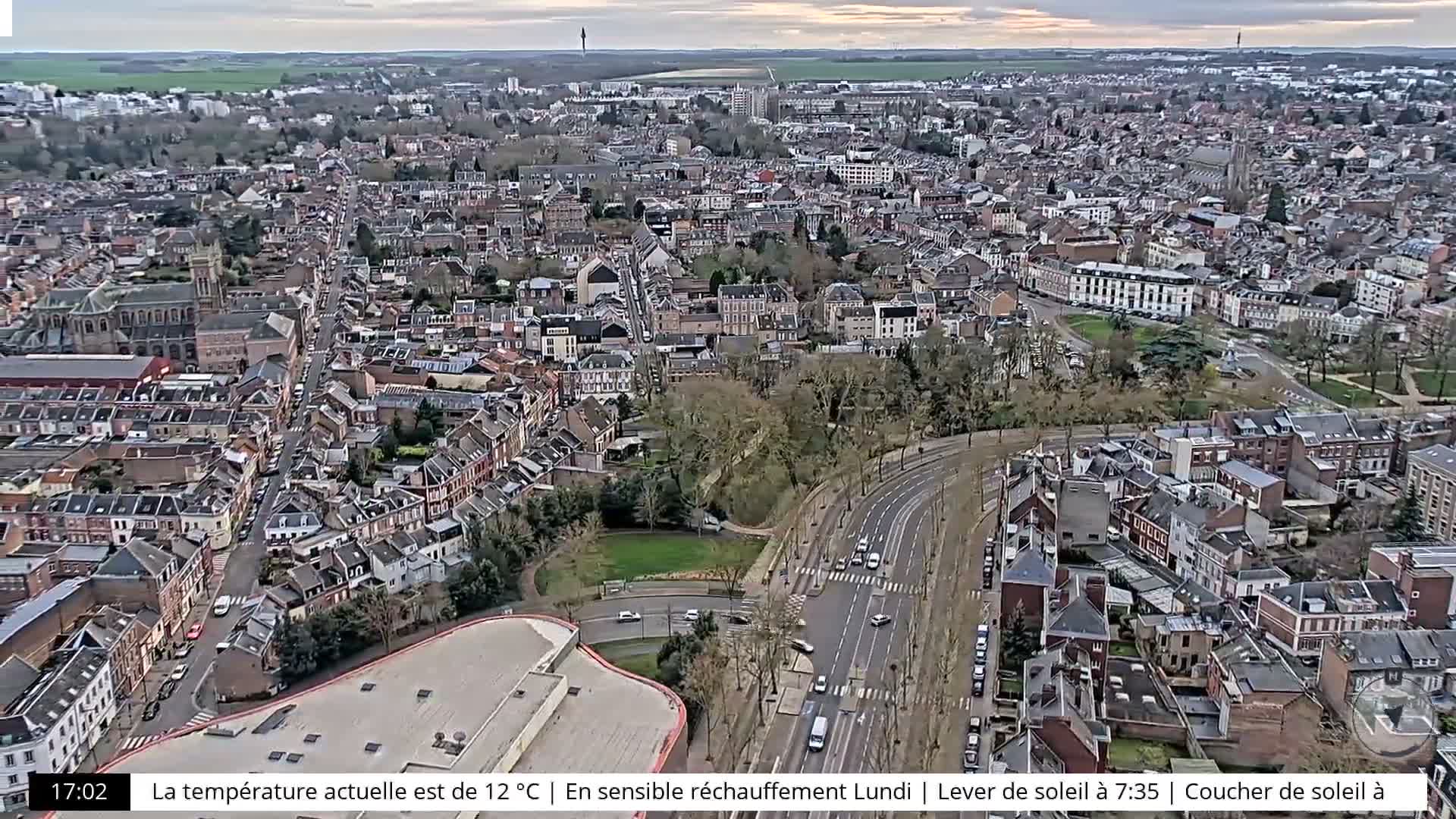 Amiens City Skyline 360 Live Cam- Amiens, Somme, Hauts-de-France, France
