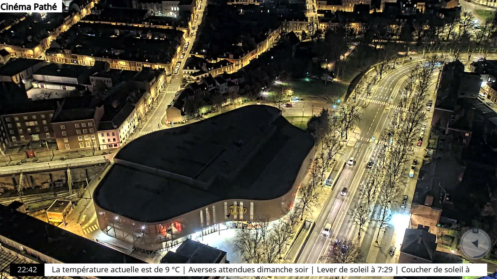 Amiens City Skyline 360 Live Cam- Amiens, Somme, Hauts-de-France, France