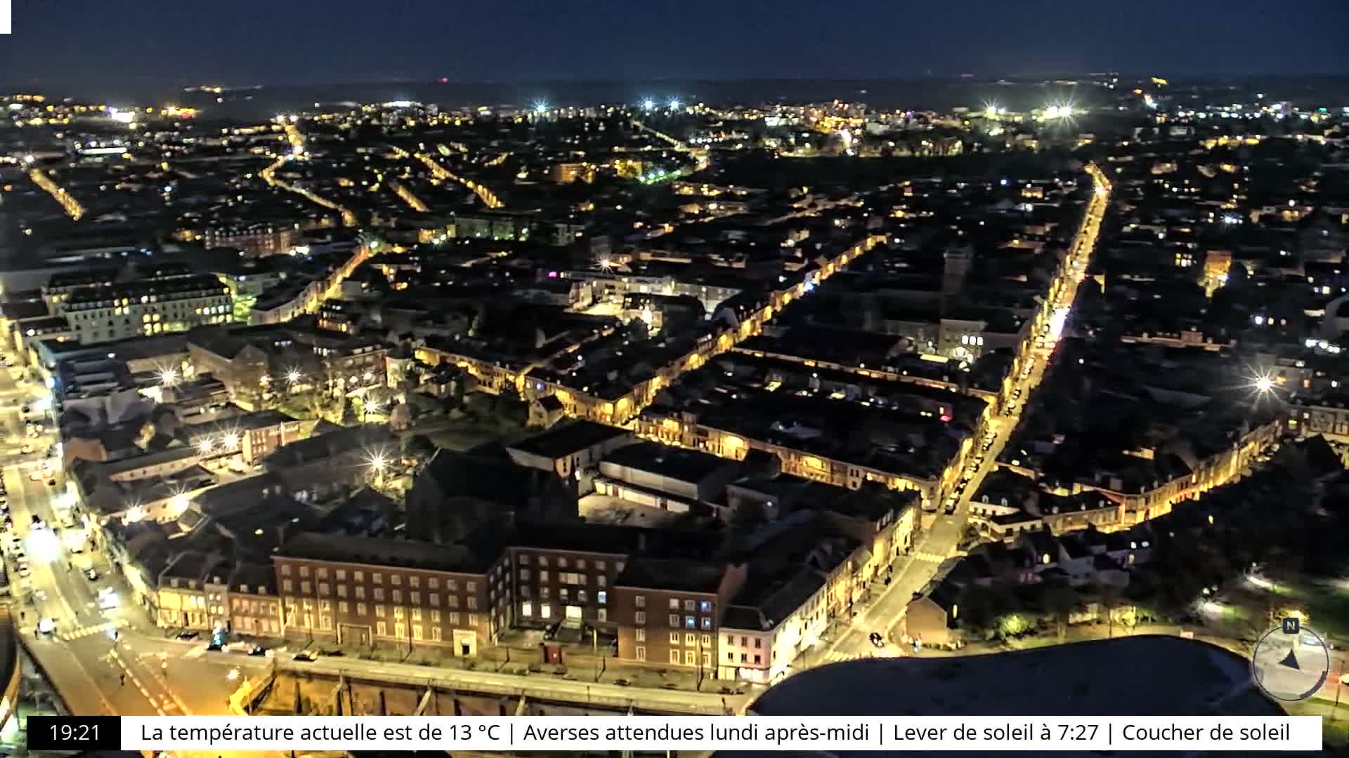 Amiens City Skyline 360 Live Cam- Amiens, Somme, Hauts-de-France, France