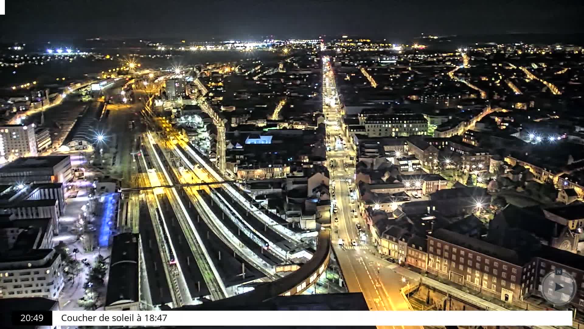 Amiens City Skyline 360 Live Cam- Amiens, Somme, Hauts-de-France, France