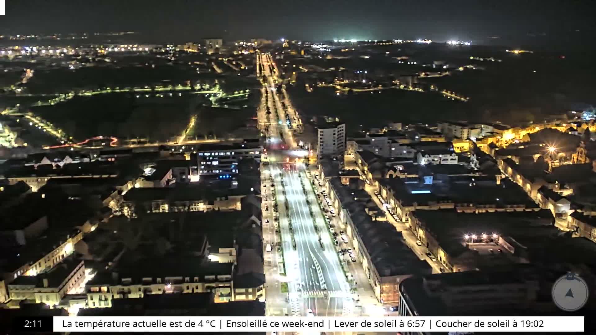 Amiens City Skyline 360 Live Cam- Amiens, Somme, Hauts-de-France, France
