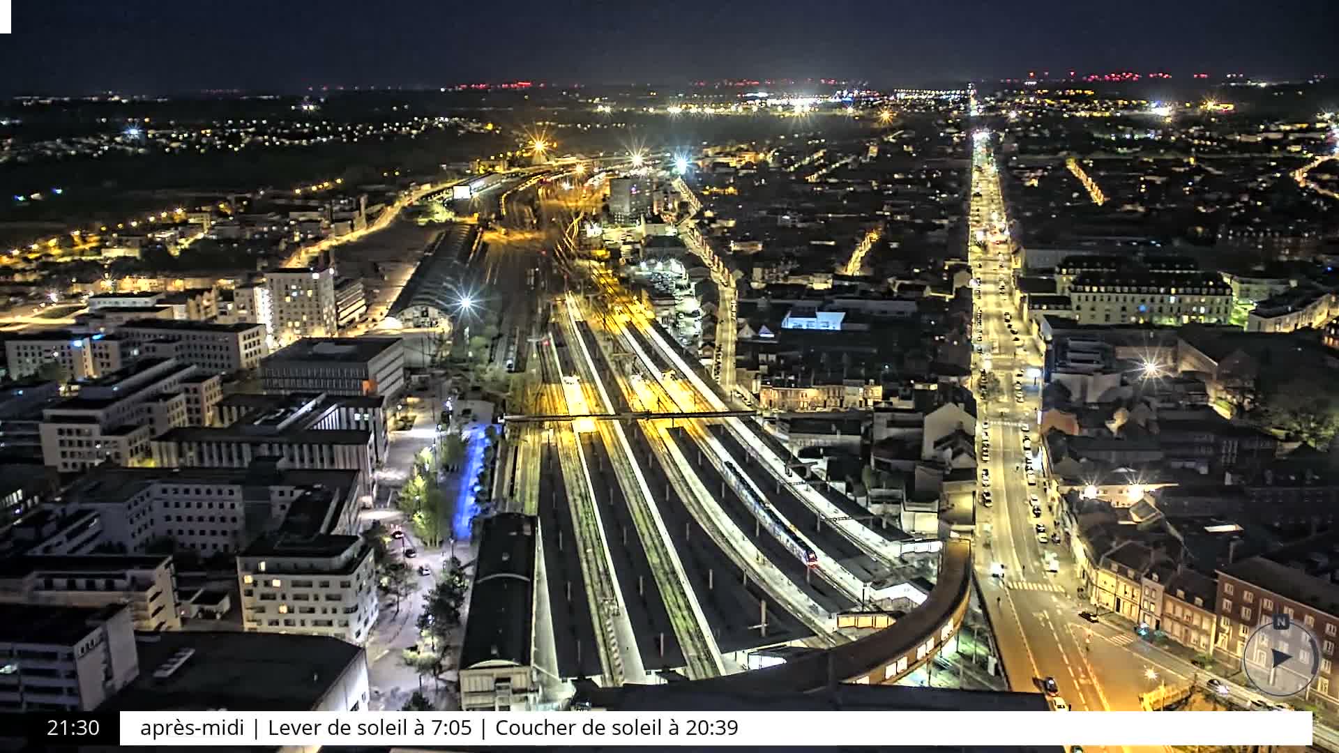 Amiens City Skyline 360 Live Cam- Amiens, Somme, Hauts-de-France, France
