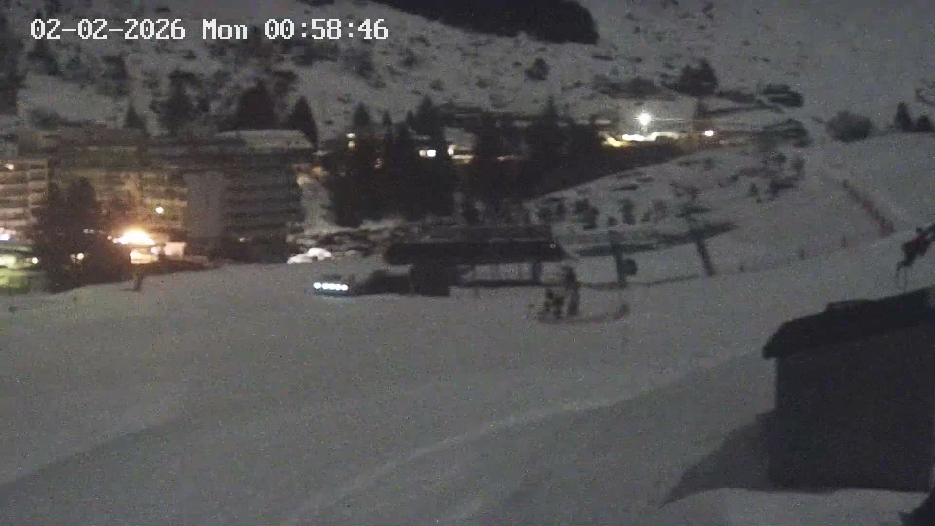 Gourette Ski Slopes & Hotels Area Live Cam - Eaux-Bonnes,  Pyrenees-Atlantiques, Nouvelle-Aquitaine, France