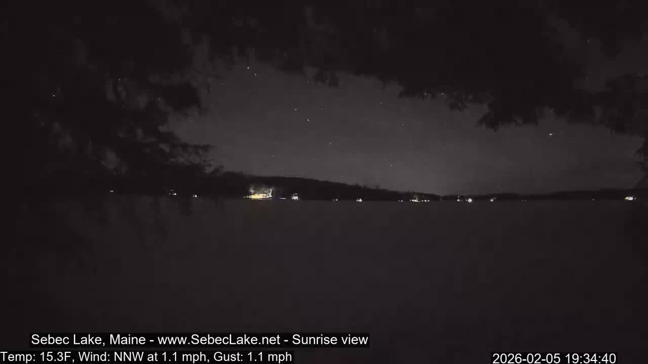 Sebec Lake Live Cam  - Dover&Foxcroft , Maine , USA