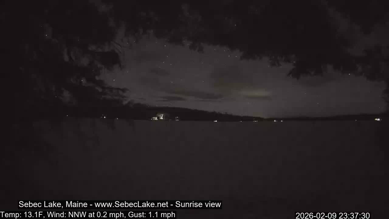 Sebec Lake Live Cam  - Dover&Foxcroft , Maine , USA