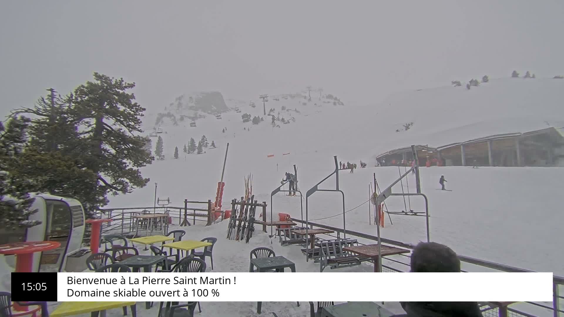 La Pierre-Saint-Martin Ski Area Palombiere Live Cam - Arette, Pyrenees-Atlantiques, Nouvelle-Aquitaine, France