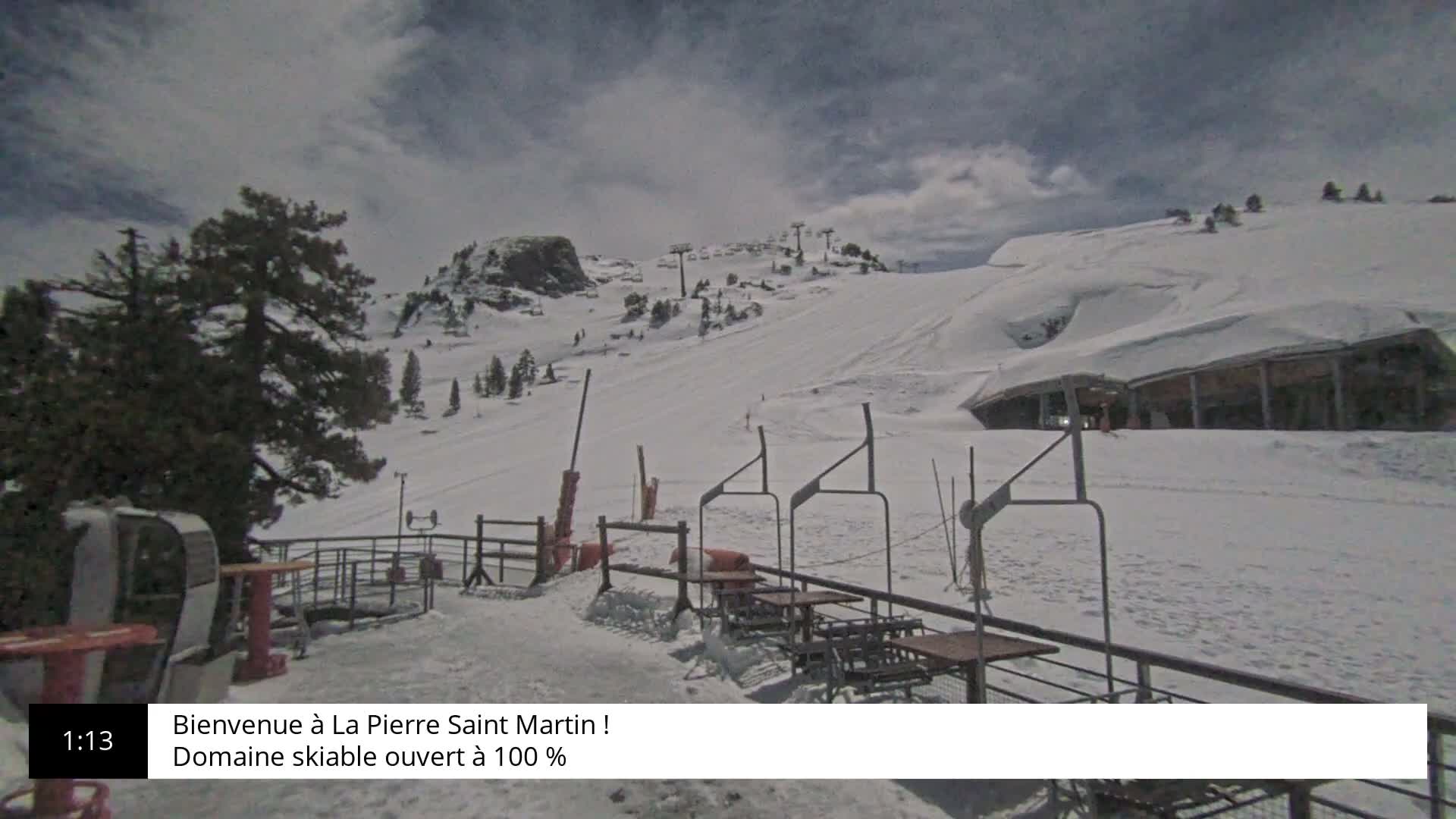 La Pierre-Saint-Martin Ski Area Palombiere Live Cam - Arette, Pyrenees-Atlantiques, Nouvelle-Aquitaine, France