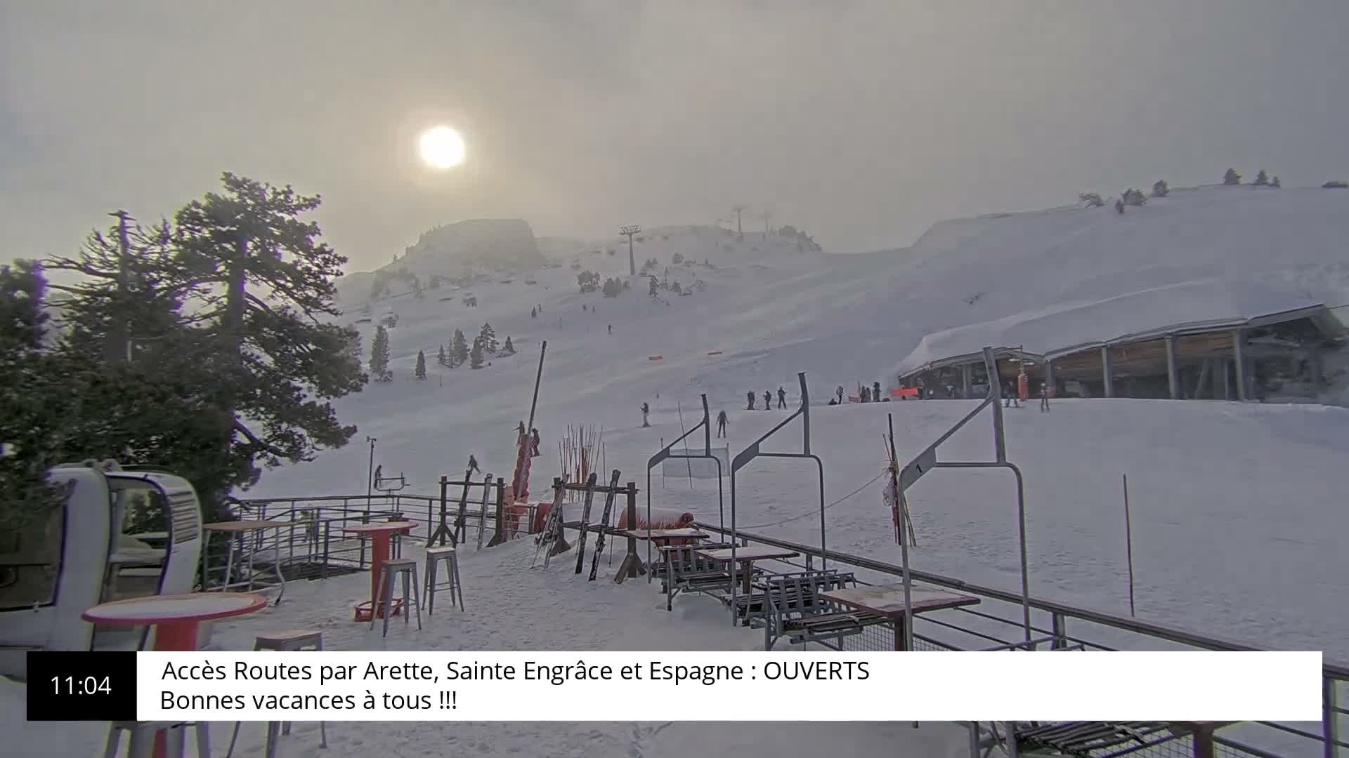 La Pierre-Saint-Martin Ski Area Palombiere Live Cam - Arette, Pyrenees-Atlantiques, Nouvelle-Aquitaine, France