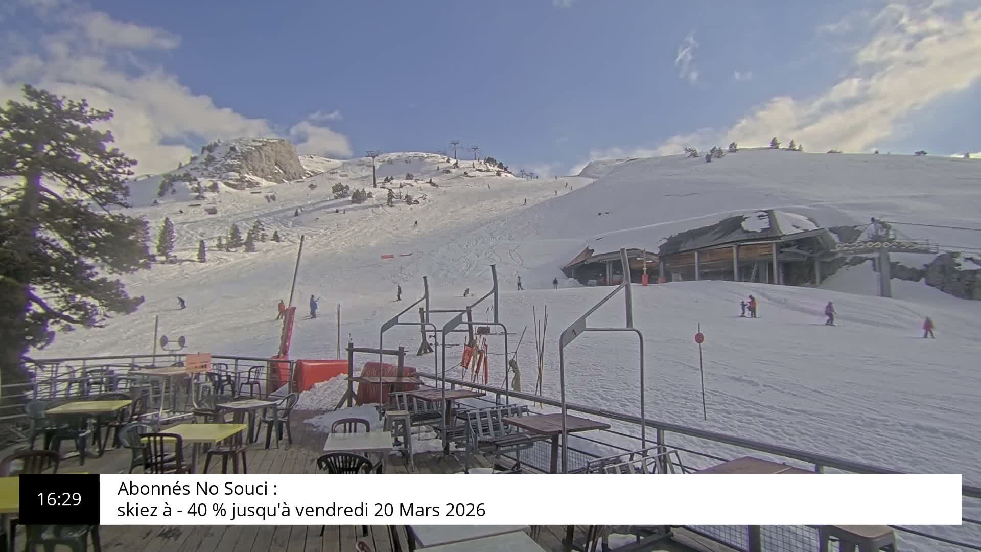 La Pierre-Saint-Martin Ski Area Palombiere Live Cam - Arette, Pyrenees-Atlantiques, Nouvelle-Aquitaine, France